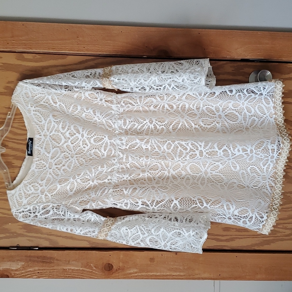 Basically Me Cream Lace Dress